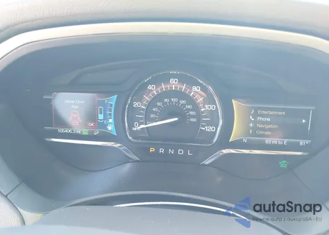 2016 Lincoln Mkz Hybrid z USA, uszkodzony, nr VIN 3LN6L2LU3GR608192